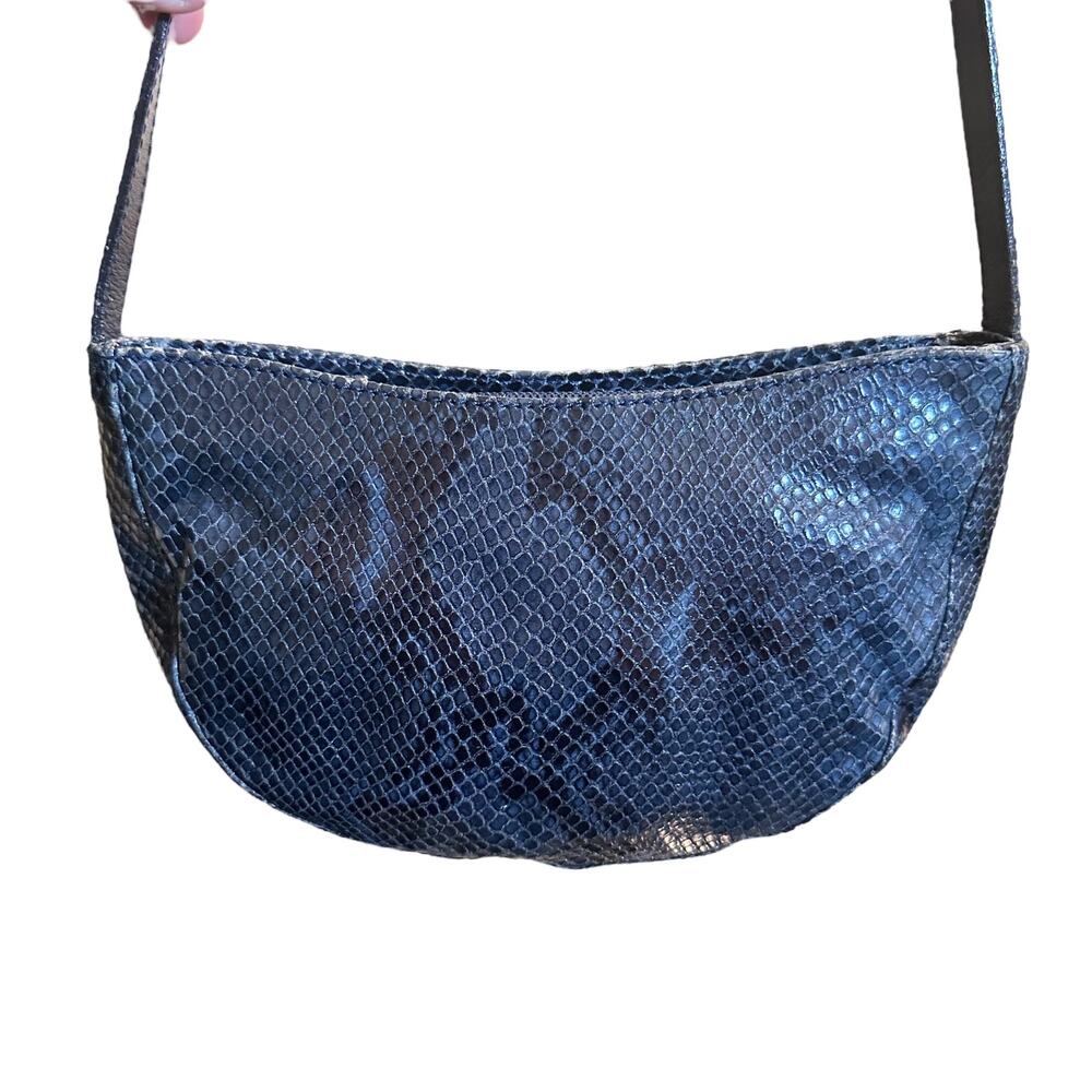 Talbots camo black and blue mini bag leather shoulder  crossbody